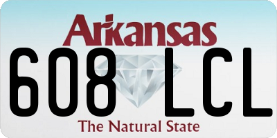 AR license plate 608LCL