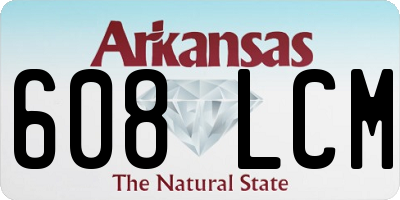 AR license plate 608LCM