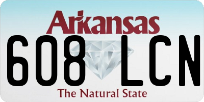 AR license plate 608LCN