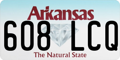 AR license plate 608LCQ
