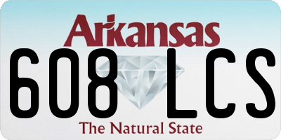 AR license plate 608LCS