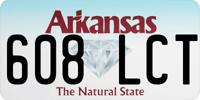 AR license plate 608LCT