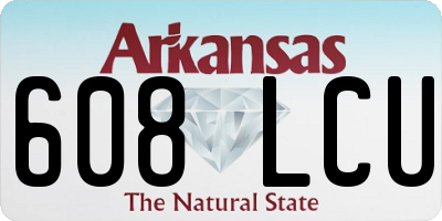 AR license plate 608LCU