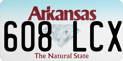 AR license plate 608LCX