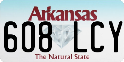 AR license plate 608LCY