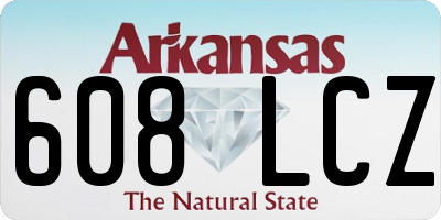 AR license plate 608LCZ