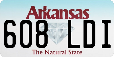 AR license plate 608LDI