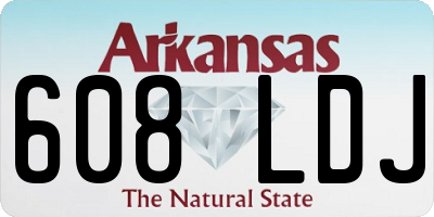 AR license plate 608LDJ