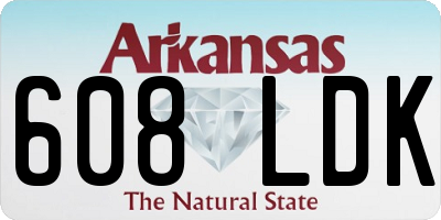 AR license plate 608LDK