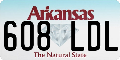 AR license plate 608LDL