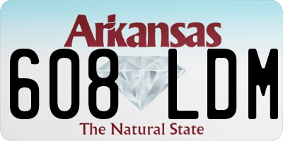 AR license plate 608LDM