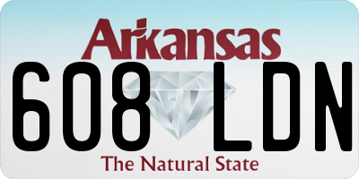 AR license plate 608LDN