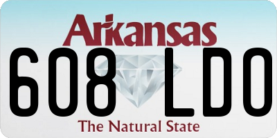 AR license plate 608LDO