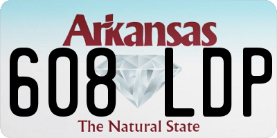AR license plate 608LDP