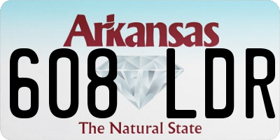 AR license plate 608LDR