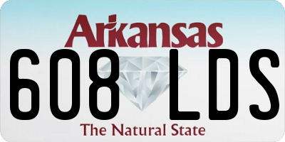 AR license plate 608LDS