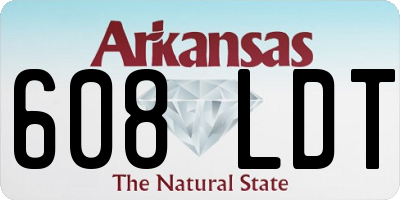 AR license plate 608LDT
