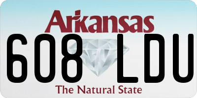 AR license plate 608LDU