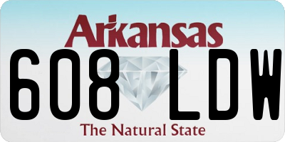 AR license plate 608LDW