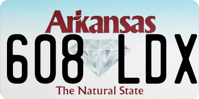 AR license plate 608LDX