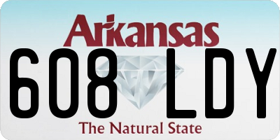 AR license plate 608LDY