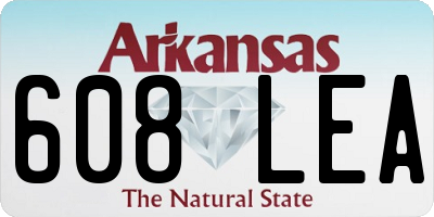AR license plate 608LEA