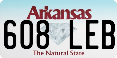 AR license plate 608LEB