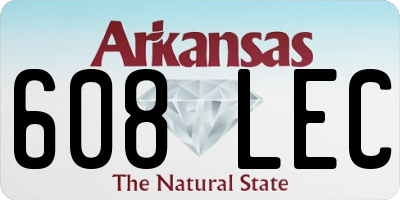 AR license plate 608LEC