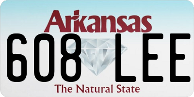 AR license plate 608LEE