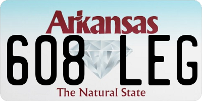 AR license plate 608LEG