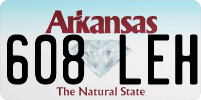 AR license plate 608LEH