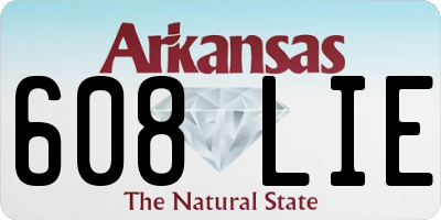 AR license plate 608LIE