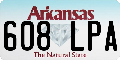 AR license plate 608LPA