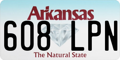 AR license plate 608LPN