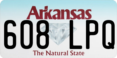 AR license plate 608LPQ