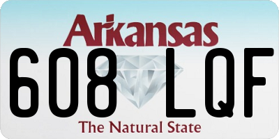 AR license plate 608LQF