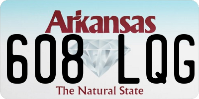 AR license plate 608LQG