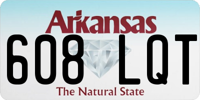 AR license plate 608LQT