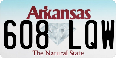 AR license plate 608LQW
