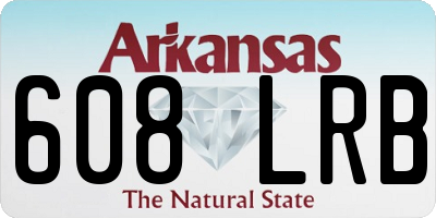 AR license plate 608LRB