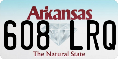 AR license plate 608LRQ