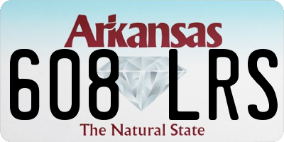 AR license plate 608LRS