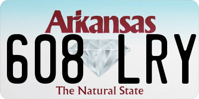 AR license plate 608LRY