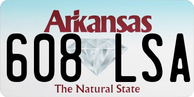 AR license plate 608LSA