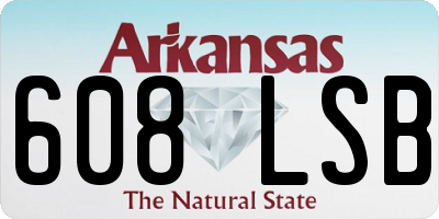 AR license plate 608LSB