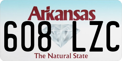 AR license plate 608LZC