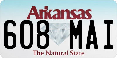 AR license plate 608MAI