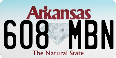AR license plate 608MBN