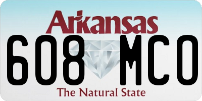 AR license plate 608MCO