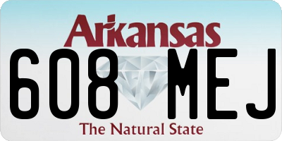 AR license plate 608MEJ